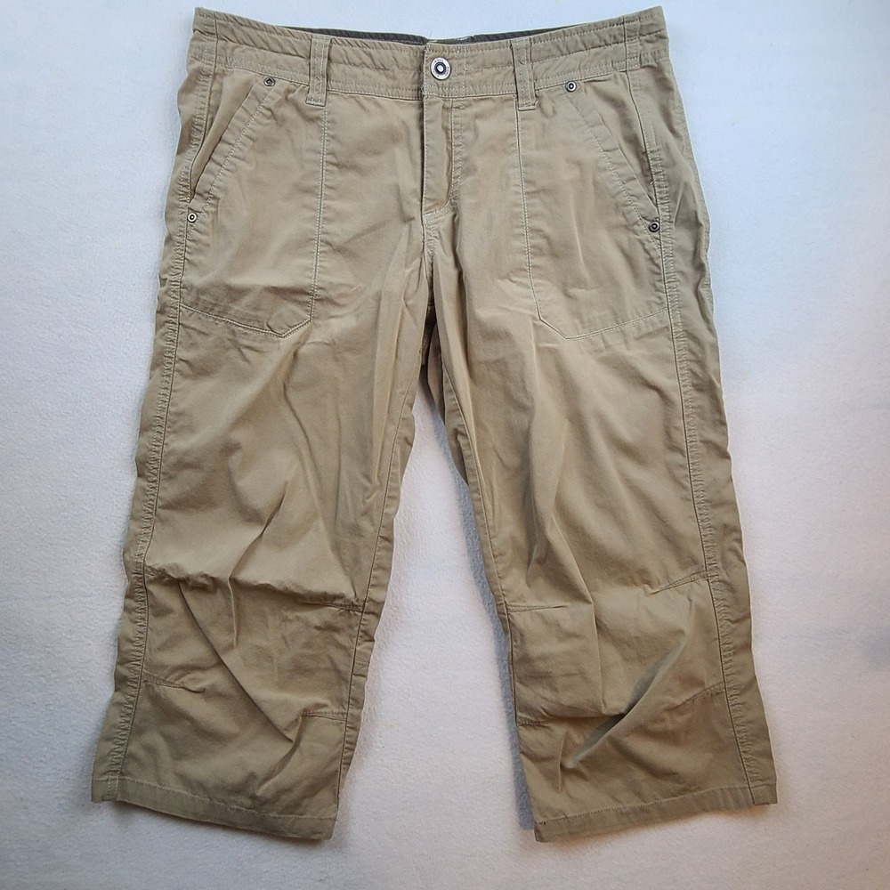 Kuhl Women's Capri Hiking Pants Size 8 Khaki Tan Outdoor Trail Crop Pants